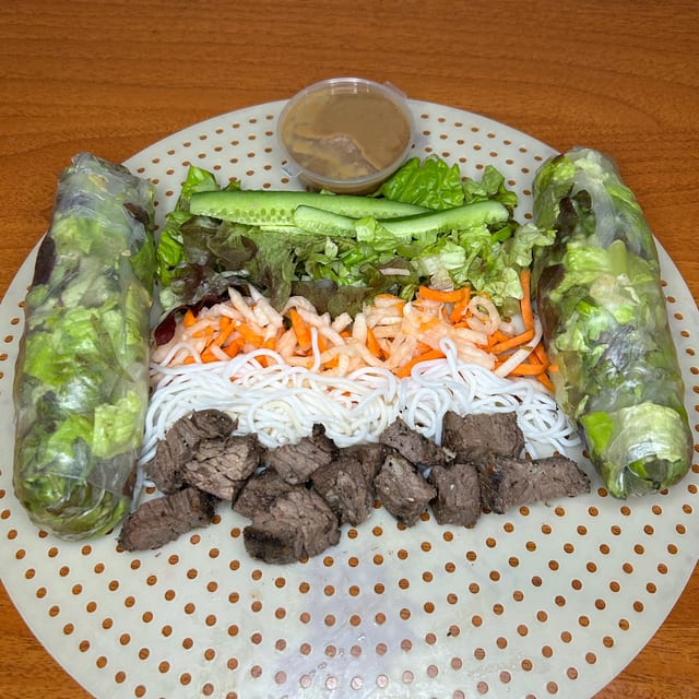Grilled Beef Spring Roll.