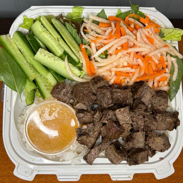 Grilled Beef Rice Bowl.