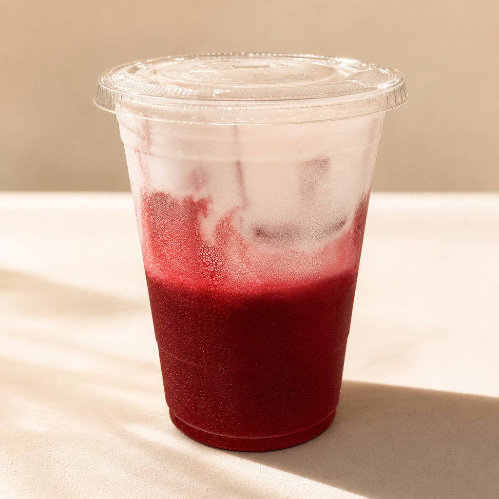 Hibiscus Milk Tea.