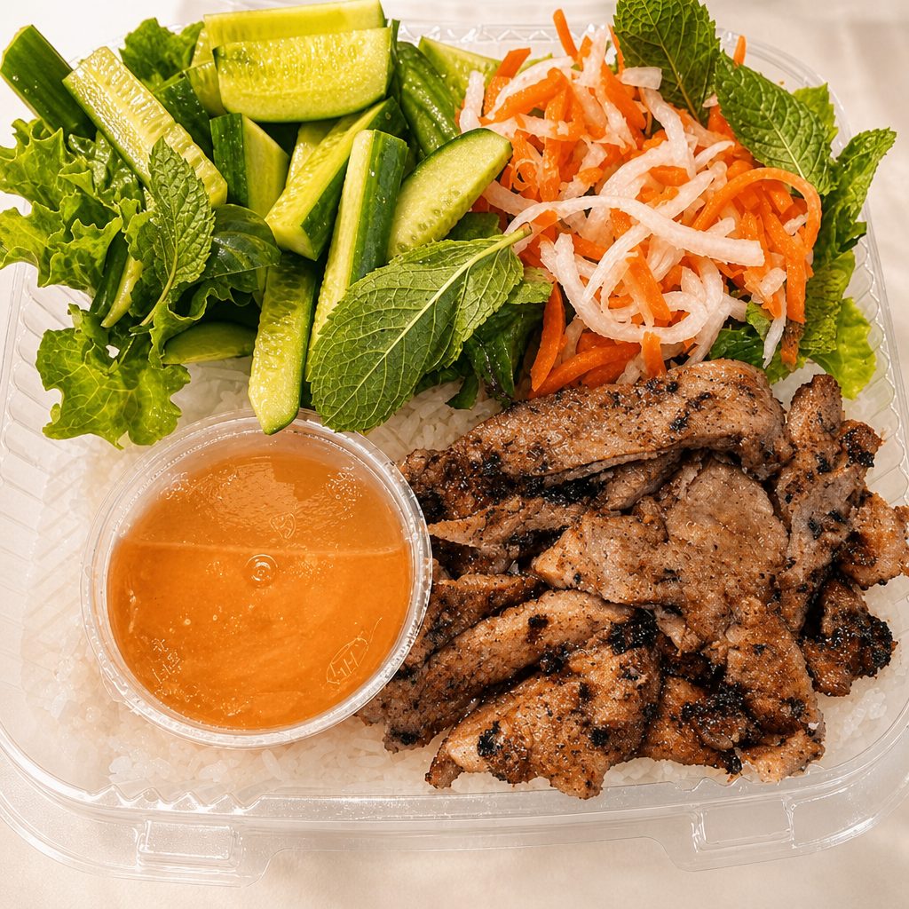 Grilled Pork Rice Bowl.