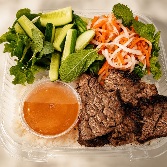 Grilled Beef Rice Bowl.