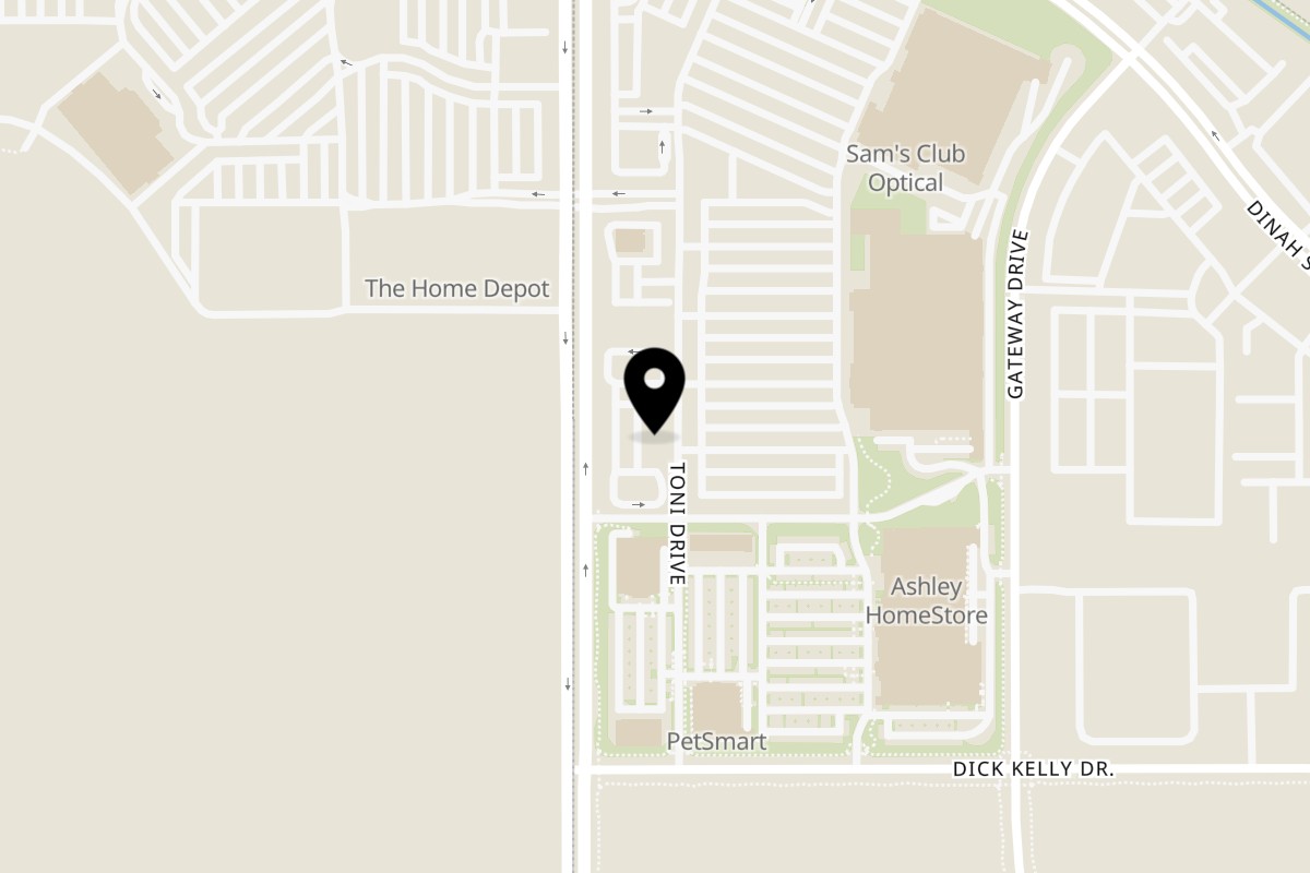 Map showing the location of La Baguette Vietnamese Sandwiches on 34580 Monterey Ave Unit 106 in Palm Desert